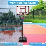 Adjustable Kids Basketball Hoop with Wheels