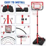 Kids 4-in-1 Basketball Hoop and T-Ball Set