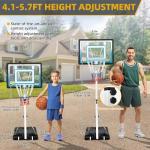 Adjustable Portable Basketball Hoop for Kids and Teens