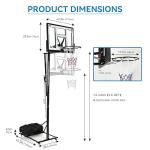 Adjustable 10 FT Portable Basketball Hoop with Wheels