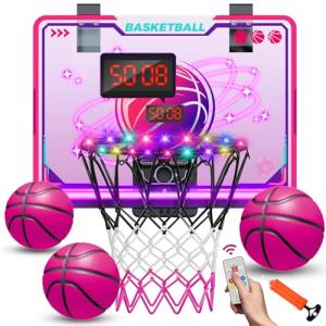 VATOS LED Indoor Basketball Hoop for Girls