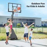 Adjustable 10ft Portable Basketball Hoop with Wheels