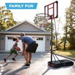 Adjustable Kids Basketball Hoop with Wheels