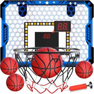LED Indoor Mini Basketball Hoop Set for Kids