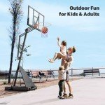 Adjustable 10ft Portable Basketball Hoop with Wheels