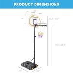 Kids Adjustable Basketball Hoop with Portable Backboard