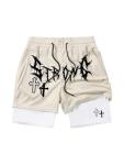 VIPWOLF Men's 2-in-1 Graphic Gym Shorts