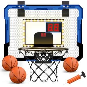 Mini Basketball Hoop with Scoreboard and LED Light