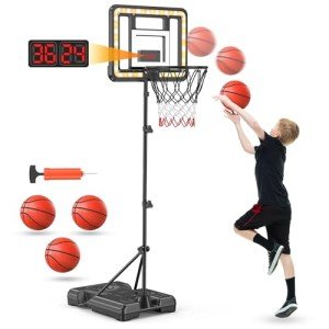 Adjustable Kids Basketball Hoop with Scoreboard