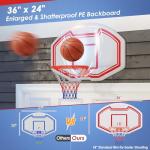 Goplus Wall Mounted Basketball Hoop with Shatter-Proof Backboard