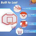Goplus Wall Mounted Basketball Hoop with Shatter-Proof Backboard