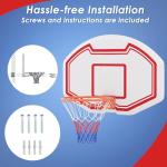 Goplus Wall Mounted Basketball Hoop with Shatter-Proof Backboard