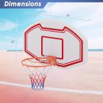 Goplus Wall Mounted Basketball Hoop with Shatter-Proof Backboard