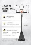 Adjustable Basketball Hoop with 44-Inch Backboard