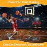 Adjustable Kids Basketball Hoop with Scoreboard