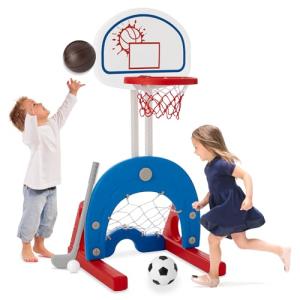 3-in-1 Toddler Basketball Hoop and Activity Center