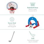 3-in-1 Toddler Basketball Hoop and Activity Center