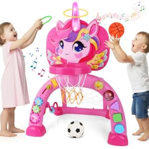 Unicorn Toddler Basketball Hoop with Sounds