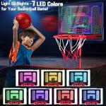 Adjustable LED Basketball Hoop for Kids Ages 3-12
