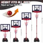 Adjustable LED Basketball Hoop for Kids Ages 3-12