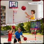 Adjustable LED Basketball Hoop for Kids Ages 3-12