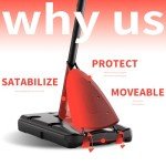 54" Portable Basketball Hoop with Adjustable Height