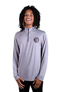NBA Men's Quarter Zip Pullover Heather T-Shirt