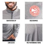 NBA Men's Quarter Zip Pullover Heather T-Shirt