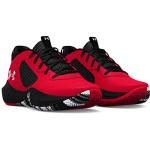 Under Armour Kids Lockdown 6 Basketball Shoes, Red/Black