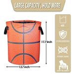 Foldable Basketball Laundry Hamper Bag 17.7x13.7 Inch