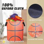 Foldable Basketball Laundry Hamper Bag 17.7x13.7 Inch