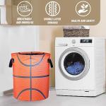 Foldable Basketball Laundry Hamper Bag 17.7x13.7 Inch