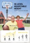 Adjustable Basketball Hoop with 44-Inch Backboard