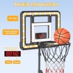 Adjustable Kids Basketball Hoop with Scoreboard
