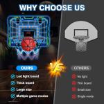 Indoor Mini Basketball Hoop for Kids with Scoreboard