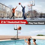 Yohood 10FT Portable Basketball Hoop with 40" Backboard