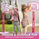 JOYIN Adjustable Toddler Basketball Hoop with 4 Balls