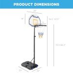 Adjustable Kids Basketball Hoop with Portable Base