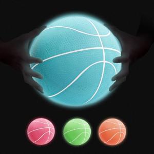 Glow in the Dark Mini Basketballs with Pump - 4 Pack