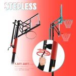 54" Portable Basketball Hoop with Adjustable Height