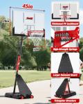 Adjustable 10 FT Portable Basketball Hoop for All Ages