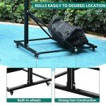 Portable 10 FT Adjustable Basketball Hoop with Wheels