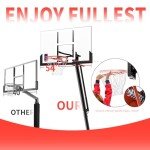 54" Portable Basketball Hoop with Adjustable Height