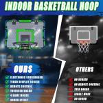 Mini Basketball Hoop with Remote for Indoor Fun