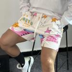 ZACAGO Men's Breathable Star Graphic Basketball Shorts