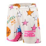 ZACAGO Men's Breathable Star Graphic Basketball Shorts