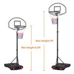 Yaheetech Adjustable Portable Basketball Hoop for Kids