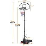 Yaheetech Adjustable Portable Basketball Hoop for Kids