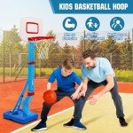 Adjustable Toddler Basketball Hoop for Indoor/Outdoor Play