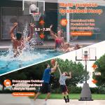 Feelwin 10ft Adjustable Outdoor Basketball Hoop